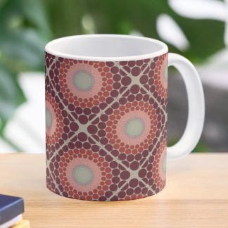 Coffee Mug, Radiant Fashion Week Dot Mandala Diamond Tile designed and sold by Triplicate Limited