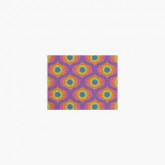 Jigsaw Puzzle, Radiant Maximalist Rainbow Dot Mandala Retro Ogee designed and sold by Triplicate Limited