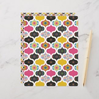 Rainbow Retro Dot Mandala Patchwork Ogee Pattern