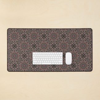 Mouse Pad, Royal Circle Rosette Dot Mandala Diamond Tile designed and sold by Triplicate Limited