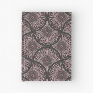 Journal, Royal Circle Vintage Glamour Dot Mandala Art Deco Fans designed and sold by Triplicate Limited