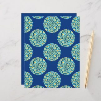 Starry Night On Sea Doodle Dots Scrapbook Paper