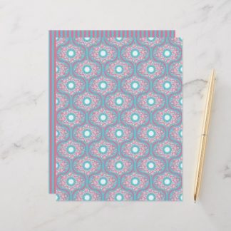 Sunset on Sea Anemone Dot Mandala Scrapbook Paper