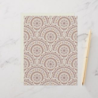 Warm Neutrals Cafe Ombre Dot Mandala Art Deco