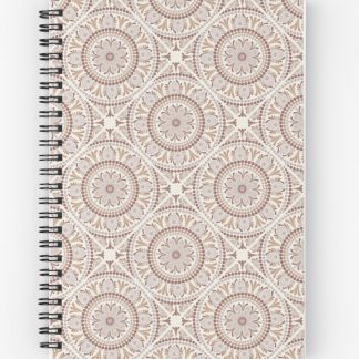 Journal, Warm Neutrals Cafe Ombre Dot Mandala Diamond Tile designed and sold by Triplicate Limited