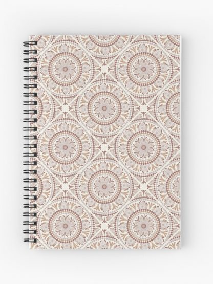 Journal, Warm Neutrals Cafe Ombre Dot Mandala Diamond Tile designed and sold by Triplicate Limited