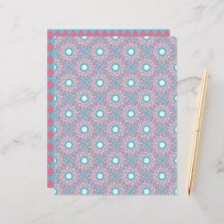 Sunset on Sea Anemone Dot Mandala Scrapbook Paper