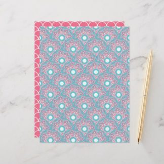 Sunset on Sea Anemone Dot Mandala Scrapbook Paper
