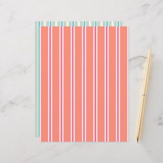 Sunset on Sea Stripes Pattern Scrapbook Paper
