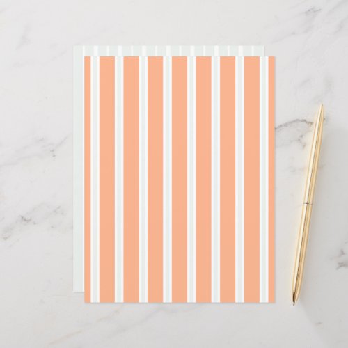 Sunset on Sea Stripes Pattern Scrapbook Paper