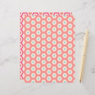 Sunset on Sea Honeycomb Pattern Scrapbook Paper