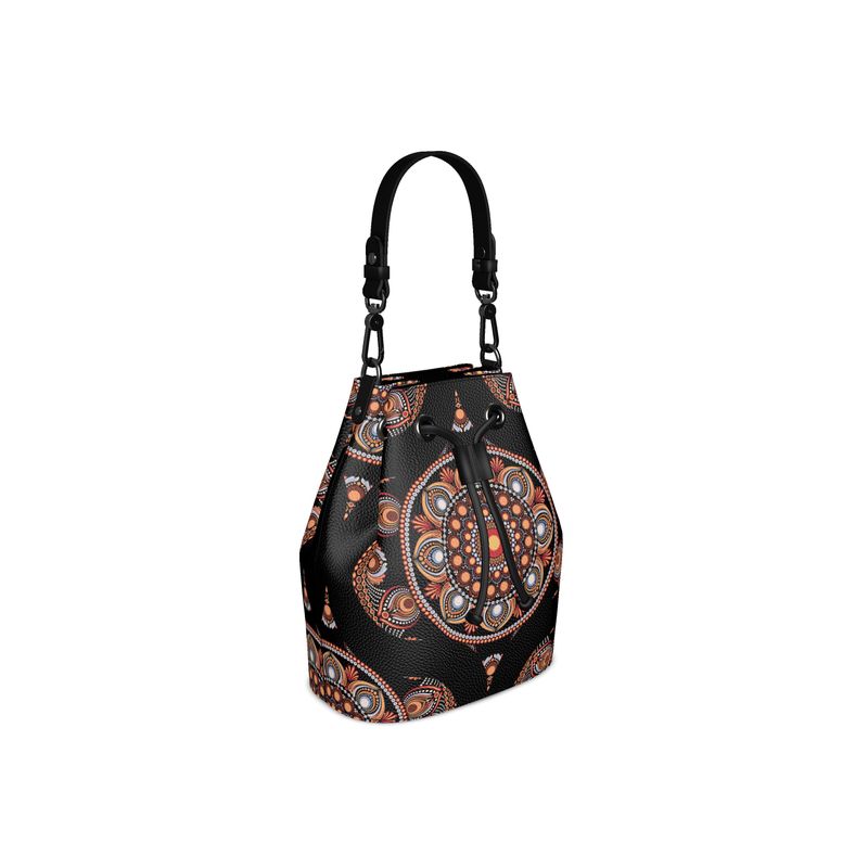 Bucket Bag Retro Safari Sunset Bohemian Mandala