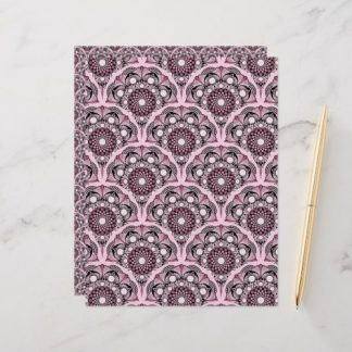 Cherry Blossom Dusky Rose Dot Mandala Art Deco
