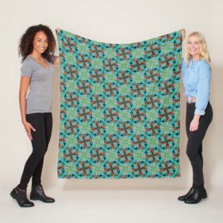 Chihuahuas Cabanas And Cocktails Art Deco Fans Fleece Blanket