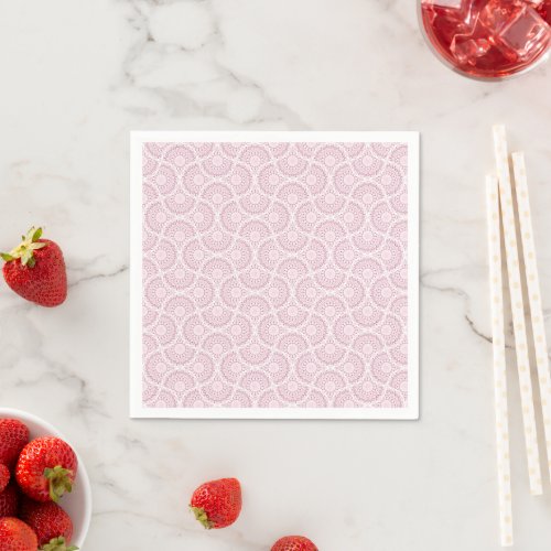 Dusky Rose Confetti Lace Art Deco Fans Craft Napkins