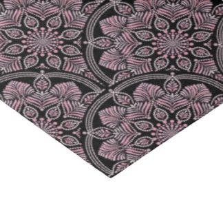 Dusky Rose Fronds Mandala Art Deco Scallops Craft Tissue Paper