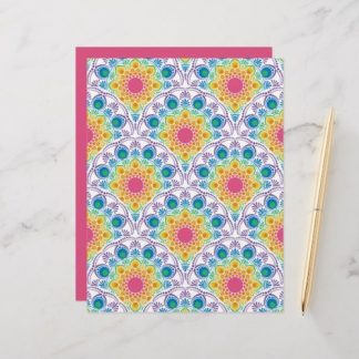Maximalist Rainbow Floral Fountain Art Deco