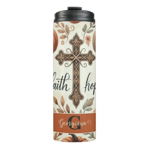 Personalized Faith & Hope Christian Halloween Thermal Tumbler