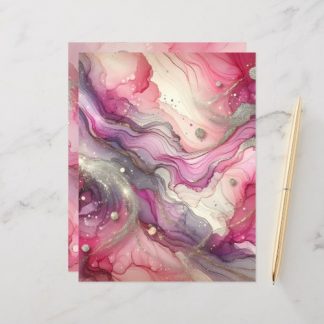 Pink &amp; Purple Alcohol Ink Scrapbook Background