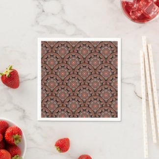Safari Sunset Bohemian Star Fall Mandala Art Deco Napkins