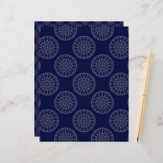 Scandinavian Ditsy Winter Navy &amp; Gold Polka Dots