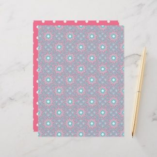 Sunset on Sea Anemone Dot Mandala Scrapbook Paper