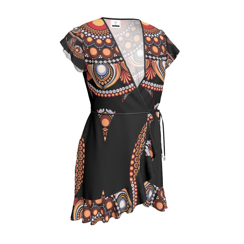 Tea Dress Retro Safari Sunset Bohemian Mandala Pattern