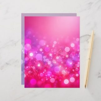 Pink &amp; Purple Bokeh Scrapbook Background Paper