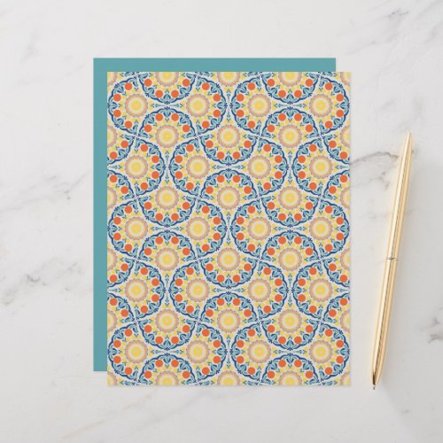 Aegean Summer Orange & Lemons Fans Scrapbook Paper