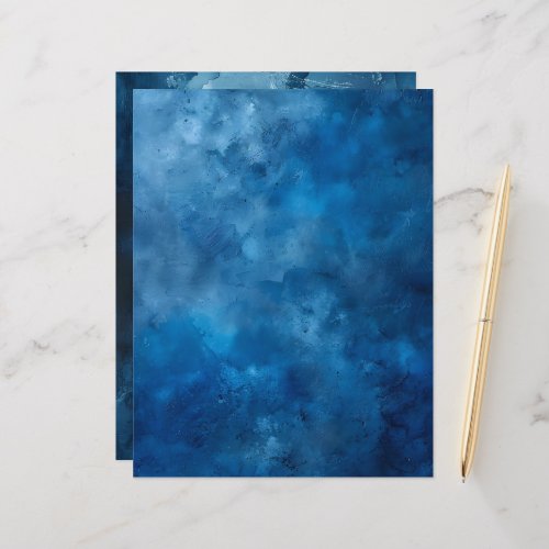 Blue Distressed Ink Background Scrapbook Paper