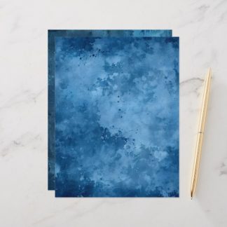 Distressed Ink Blue Background Scrapbook Paper