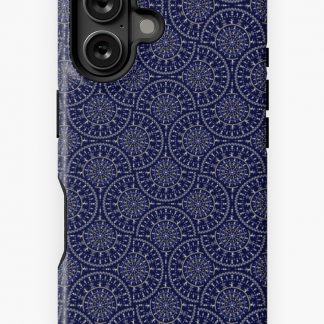 iPhone Case, Ditsy Winter Snow Angels Snowmen And Snowflakes Deco Fans designed and sold by Triplicate Limited