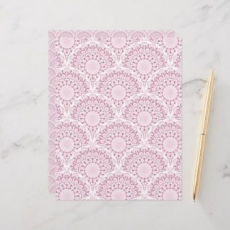 Dusky Rose Confetti Lace Art Deco Scallops