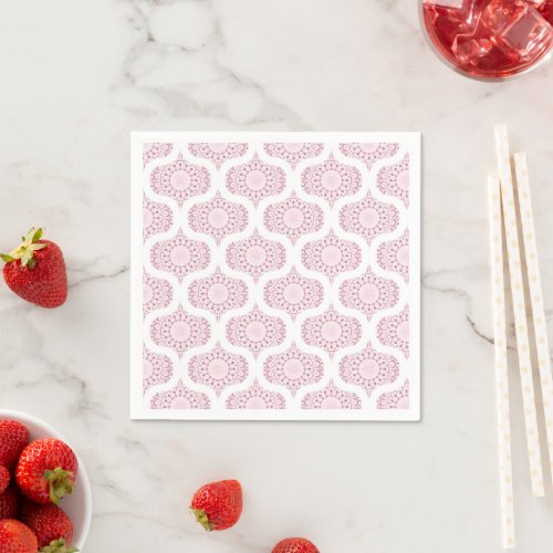 Dusky Rose Confetti Lace Retro Ogee Craft Napkins