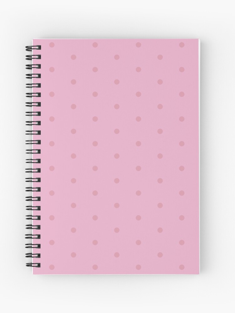 Journal, Geometric Dusky Rose Sea Pink Polka Dots On Lilac Sachet designed and sold by Triplicate Limited