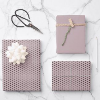 Geometric Warm Neutrals Polka Dot Flower Scrapbook Wrapping Paper Sheets