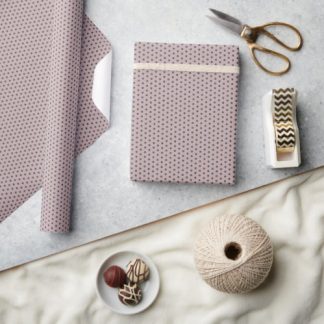 Geometric Warm Neutrals Polka Dot Flowers Wrapping Paper