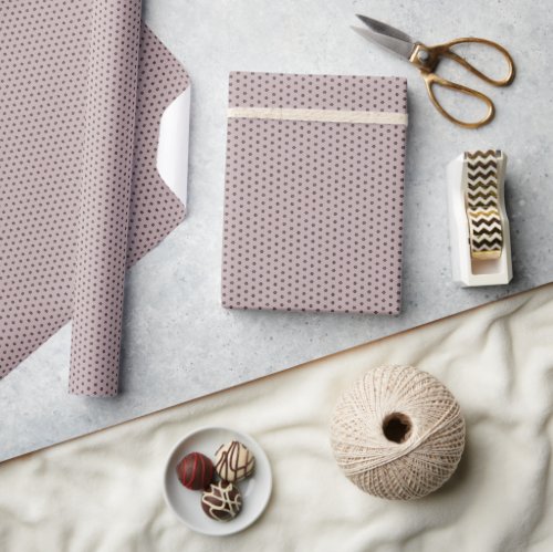 Geometric Warm Neutrals Polka Dot Flowers Wrapping Paper