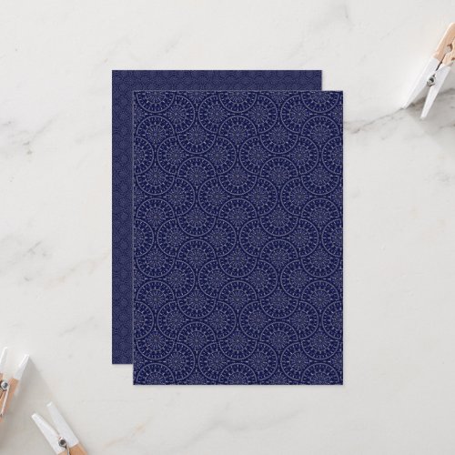 Printable Blue Ditsy Winter Deco Scrapbook Paper Invitation