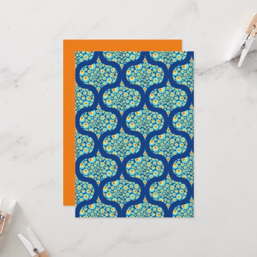 Printable Starry Night On Sea Ogee Scrapbook Paper Invitation
