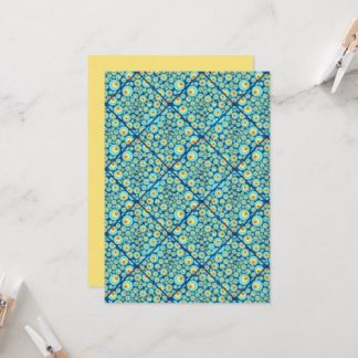Printable Starry Night On Sea Tile Scrapbook Paper Invitation