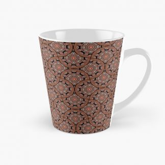 Coffee Mug, Safari Sunset Bohemian Star Fall Ogee Fans Mandala designed and sold by Triplicate Limited