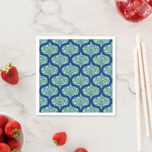 Starry Night On Sea Doodle Mid Mod Ogee Papercraft Napkins