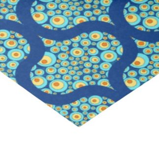 Starry Night On Sea Doodle Mid Mod Ogee Tissue Paper