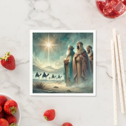 Vintage Three Wise Men Nativity Decoupage Napkins