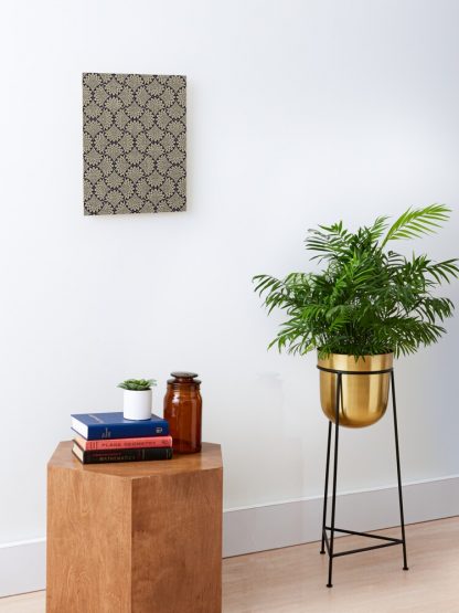 Mounted Print, We Are Watching You Navy And Gold Art Deco Fans designed and sold by Triplicate Limited