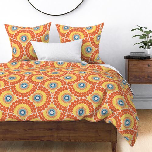 Large Radiant Aegean Summer Tessellated Fans Mandala
