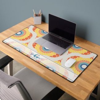 Personalized Retro Aegean Summer Radiant Mandala Desk Mat
