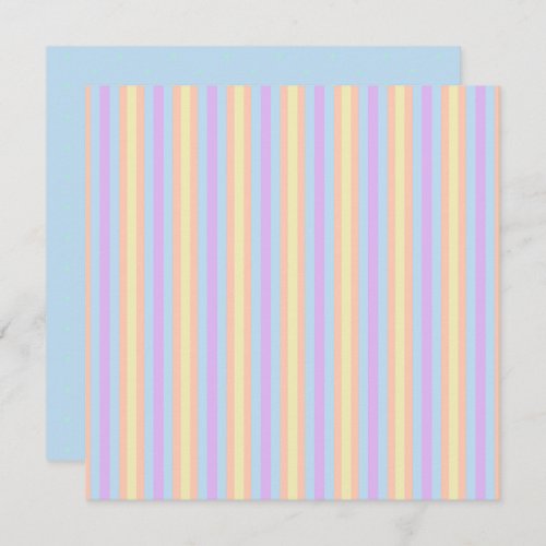 Printable Pastel Rainbow Spots & Stripes Scrapbook Invitation