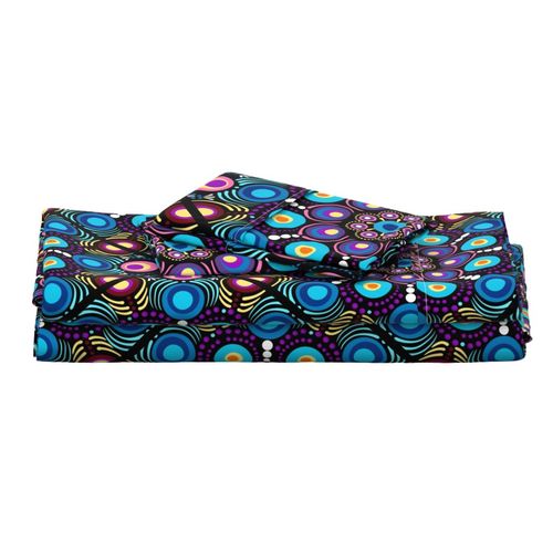 24” Starry Night Dot Mandala Diamond Tile Pattern - Large